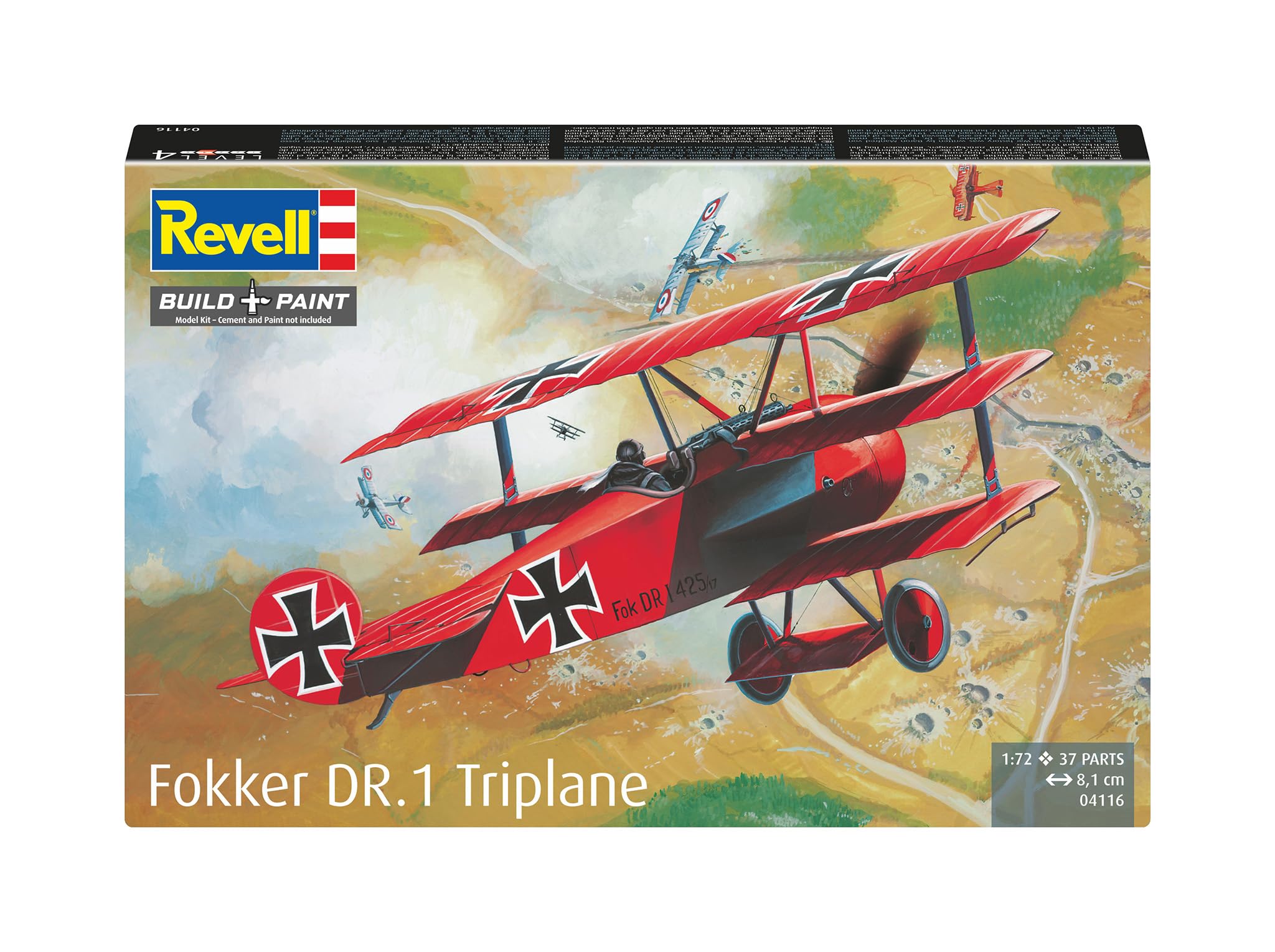 Amazon | ドイツレベル 1/72 フォッカー Dr.1 04116 プラモデル
